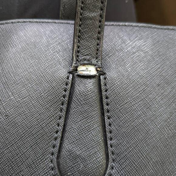 Kate Spade Laurel Way Jaymes Tote Bag Purse Leather New York Black Crossgrain - Picture 11 of 11